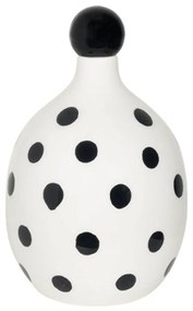 Διακοσμητικό Μπουκάλι Κεραμικό Lido PUN1508 13x20,4cm White-Black Zafferano Ceramic