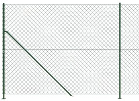 Συρματόπλεγμα Περίφραξης Πράσινο 2,2 x 25 μ. με Βάσεις Φλάντζα - Πράσινο