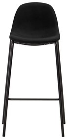 vidaXL Καρέκλες Μπαρ 4 τεμ. Μαύρες Υφασμάτινες