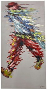 Πίνακας Καμβάς Walking 301-000011 70x3x140cm Multi Inart Κάθετοι Canvas