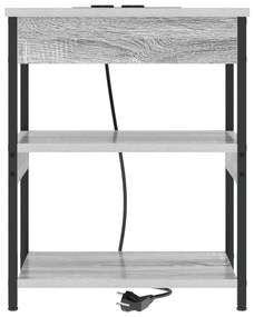 vidaXL Κομοδίνο Γκρι sonoma 41 x 31 x 51 εκ. Επεξεργασμένο ξύλο