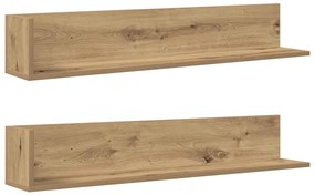 vidaXL Ράφια τοίχου 2 τεμάχια Artisan Oak Κατασκευασμένο ξύλο