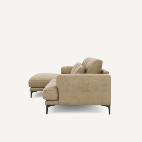 Γωνιακός καναπές XL αριστερός από βελούδο stonewashed, MARSILE