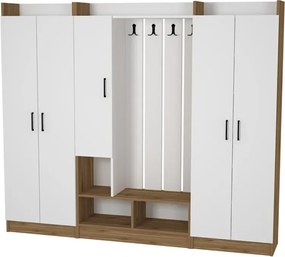 Stewehome Ντουλάπα και παπουτσοθήκη (Λευκό) 210x180x180 cm