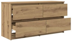 Έπιπλο Τηλεόρασης Artisian Δρυς 100x35x54 εκ Επεξεργασμένο Ξύλο - Καφέ