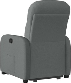 vidaXL Πολυθρόνα Ηλεκ. Ανακλινόμενη Ανύψωση Σκ. Γκρι Υφασμάτινη