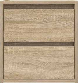 vidaXL Κομοδίνα Επιτοίχια Sonoma Δρυς 38x34x40 εκ.