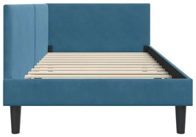 vidaXL Κρεβάτι Γωνίας Μπλε 80 x 200 cm Βελούδο και Εργοστασιακό ξύλο