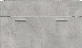 vidaXL Ντουλάπι Νιπτήρα Γκρι Σκυροδέματος 80x38,5x46 εκ. Επεξ. Ξύλο