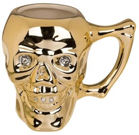 Κούπα Skull With Crystal Stones 78/8120 10x12cm Gold Αλουμίνιο,Πέτρα