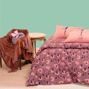 Παπλωματοθήκη Παιδική Dance Mauve Melinen Single 165x245cm 100% Cotton
