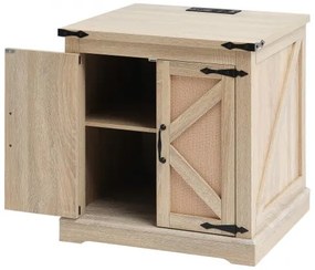 VEVOR Rattan Coffee Table Rectangle Rattan Coffee Table 2-Tier for Living Room