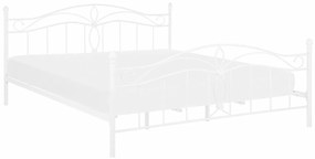 Κρεβάτι Berwyn 441, Διπλό, Άσπρο, 140x200, Μέταλλο, Τάβλες για Κρεβάτι, 148x209x108cm, 22 kg, Ξύλο: Λεύκα | Epipla1.gr
