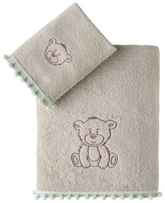 Πετσέτες Βρεφικές Poope (Σετ 2τμχ) Beige Kentia Towels Set 70x125cm 100% Βαμβάκι