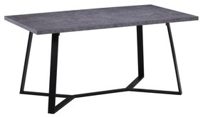 Τραπέζι HANSON Μέταλλο/Μελαμίνη Μαύρο/Γκρι 160x90x75cm