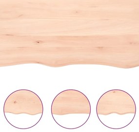 vidaXL Ράφι Τοίχου 120x40x(2-4) εκ. από Ακατέργαστο Μασίφ Ξύλο Δρυός