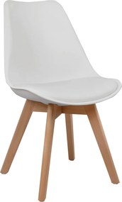 ΚΑΡΕΚΛΑ VEGAS HM0033.01 ΜΕ ΞΥΛΙΝΑ ΠΟΔΙΑ ΚΑΙ ΜΕ ΚΑΘΙΣΜΑ ΛΕΥΚΟ 47x56,6x82Υεκ.