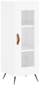 vidaXL Ντουλάπι Γυαλ. Λευκό 34,5 x 34 x 180 εκ. από Επεξεργασμένο Ξύλο