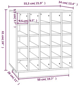 ΚΑΒΑ ΚΡΑΣΙΩΝ ΜΕΛΙ 55,5X34X61 ΕΚ. ΑΠΟ ΜΑΣΙΦ ΞΥΛΟ ΠΕΥΚΟΥ 821530