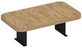 Βοηθητικό τραπεζάκι Linea I sonoma - μαύρα μεταλλικά πόδια 20x35x10 εκ. 20x35x10 εκ.