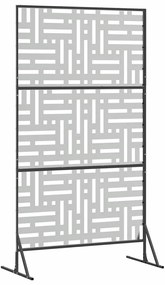 vidaXL Οθόνη Ιδιωτικότητας Γκρι 100 x 50 x 180 εκ. Ατσάλι