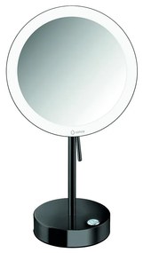 Καθρέπτης Μεγεθυντικός x3 Led Μπαταρίας 4xAA Επικαθήμενος Ø20xH36,5 cm Gun Metal Sanco Cosmetic Mirrors MRLED-903-A23