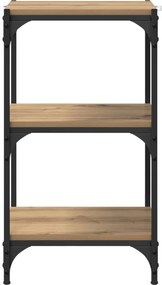 vidaXL Βιβλιοθήκη 3 επιπέδων 40 x 33 x 70,5 εκ. artisan δρυς