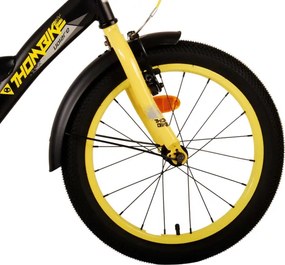 Thombike 18 Inch 24 cm Boys Coaster Brake Black/Yellow