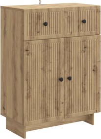 vidaXL Πλαϊνό γραφείο Artisan Δρυς 66 x 34,5 x 90 εκ