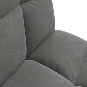 vidaXL Ρυθμιζόμενη Πολυθρόνα Δαπέδου Σκούρο Γκρι Βελούδο