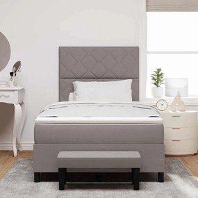 vidaXL Κρεβάτι με ελατήρια με στρώμα Taupe 120 x 190 cm ύφασμα