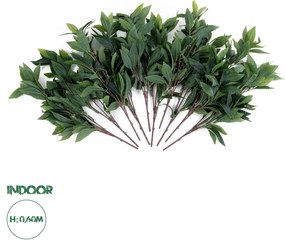 GloboStar® Artificial Garden LAURUS NOBILIS BRANCH 20225 10 x Τεχνητά Διακοσμητικά Κλαδία Δάφνης Π45 x Υ60cm