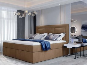 Επενδυμένο κρεβάτι Benson-Kafe Anoixto-160 x 200