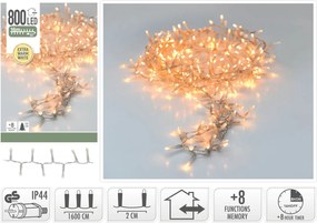 800 LED Φωτάκια - 16 Μέτρα - Χρονοδιακόπτης - Θερμό Λευκό