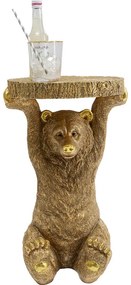 Βοηθητικό Τραπεζάκι Animal Αρκούδα Χρυσό 35,4x34,5x52 εκ. - Χρυσό