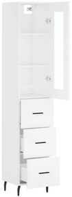 vidaXL Ντουλάπι Λευκό 34,5 x 34 x 180 εκ. από Επεξεργασμένο Ξύλο