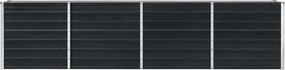 vidaXL Ζαρντινιέρα Ψηλή Ανθρακί 320x40x77 εκ. Γαλβανισμένος Χάλυβας