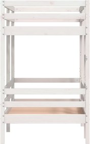 vidaXL Κουκέτα Λευκό 90 x 200 εκ. από Μασίφ Ξύλο Πεύκου