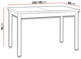 Τραπέζι Victorville 125, Sonoma οξιά, Μαύρο, 76x80x120cm, 30 kg, Επιμήκυνση, Πλαστικοποιημένη μοριοσανίδα, Ξύλο, Μερικώς συναρμολογημένο, Ξύλο: Οξιά