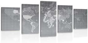 Εικόνα 5 μερών εκκολάπτεται παγκόσμιος χάρτης - 200x100