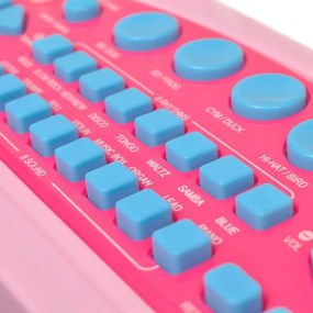 Αρμόνιο Παιδικό Παιχνίδι 37 Πλήκτρων με Σκαμπό/Μικρόφωνο Ροζ - Ροζ