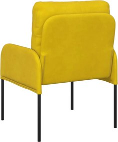 vidaXL Καναπέδες με μαξιλάρι 55cm Κίτρινο Κόντρα πλακέ