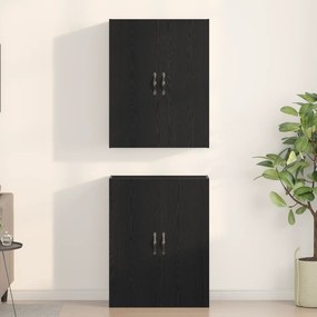 vidaXL Ντουλάπες 2 τμχ σε Μαύρη Δρυς 69,5x34x180 εκ. - Επεξεργασμένο Ξύλο