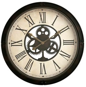 Candal Inart wall clock in black antique shade D45.7x5.2cm 45.7x45.7x5.2 εκ.