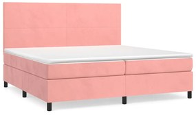 ΚΡΕΒΑΤΙ BOXSPRING ΜΕ ΣΤΡΩΜΑ ΡΟΖ 200X200 ΕΚ. ΒΕΛΟΥΔΙΝΟ 3142928