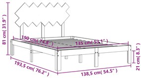 ΠΛΑΙΣΙΟ ΚΡΕΒΑΤΙΟΥ ΜΕ ΚΕΦΑΛΑΡΙ ΛΕΥΚΟ ΑΠΟ ΜΑΣΙΦ ΞΥΛΟ DOUBLE 3193702