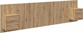 vidaXL Κεφαλή κρεβατιού με κομοδίνο 3 pcs Artisan Oak