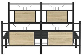 vidaXL Πλαίσιο Κρεβατιού Χωρ. Στρώμα Sonoma Δρυς 140x200εκ. Επ. Ξύλο