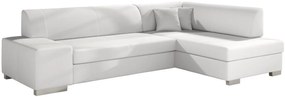 Γωνιακός καναπές Firminio-Λευκό-Δεξιά