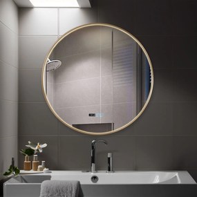 Sparke Vista 01 Brushed Gold Φ90 - Καθρέπτης μπάνιου Led